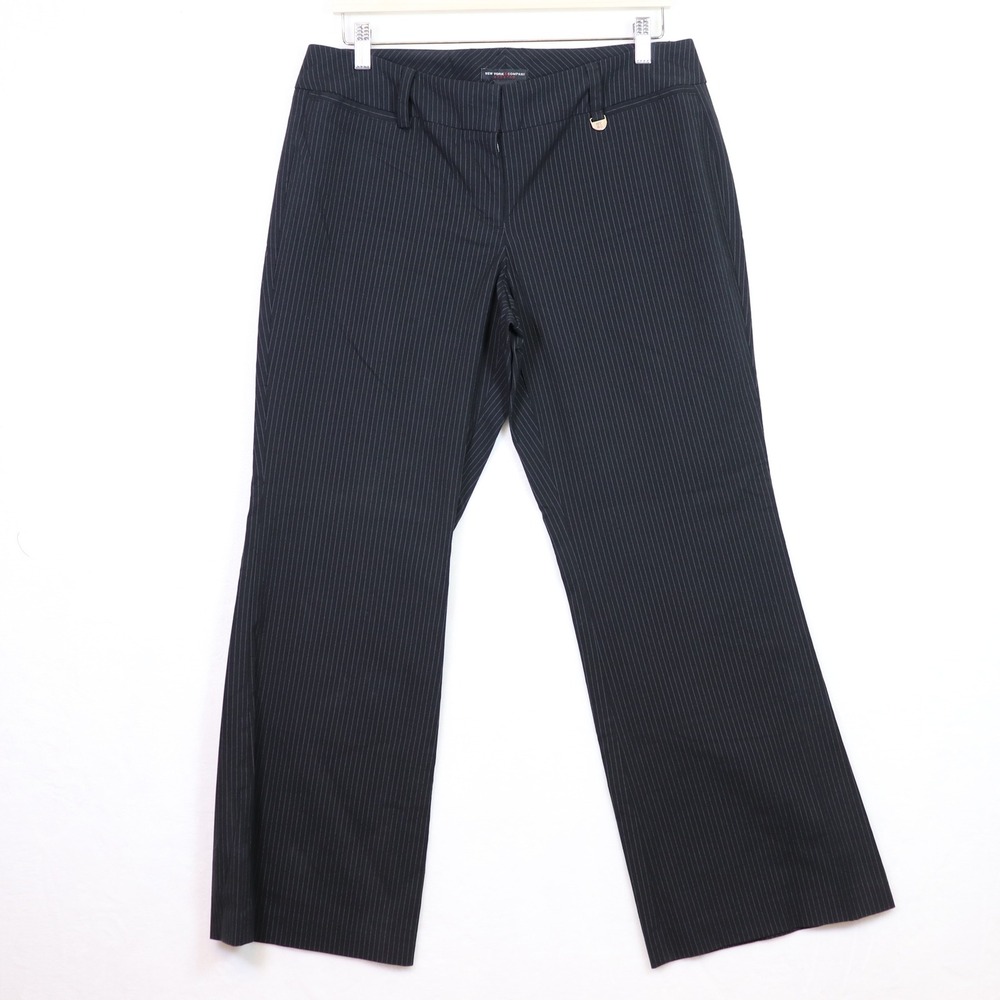 NEW YORK & CO Black Pinstripe Dress Pants Size‎ Petite 12